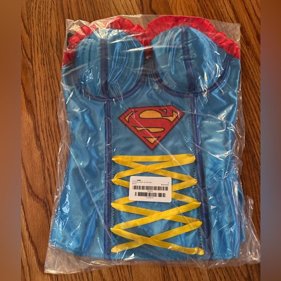 Supergirl corset top - blue/red - Picture 6 of 6